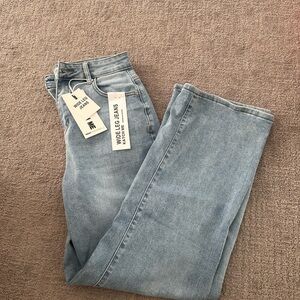 Light Wash Wide-Leg Jeans for Women by Katch Me